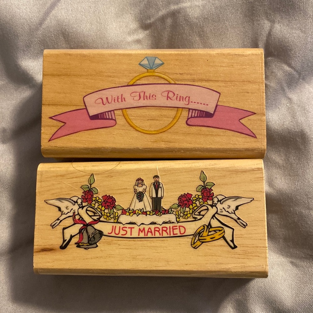 Two wedding saying stamps